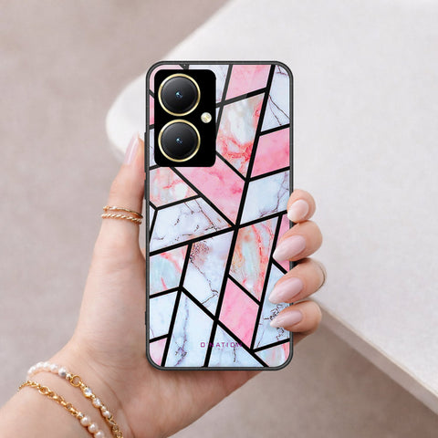 Vivo Y35m Plus Cover - O'Nation Shades of Marble Series - HQ Ultra Shine Premium Infinity Glass Soft Silicon Borders Case