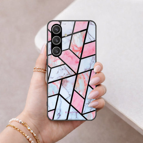 Samsung Galaxy S24 Cover - O'Nation Shades of Marble Series - HQ Ultra Shine Premium Infinity Glass Soft Silicon Borders Case