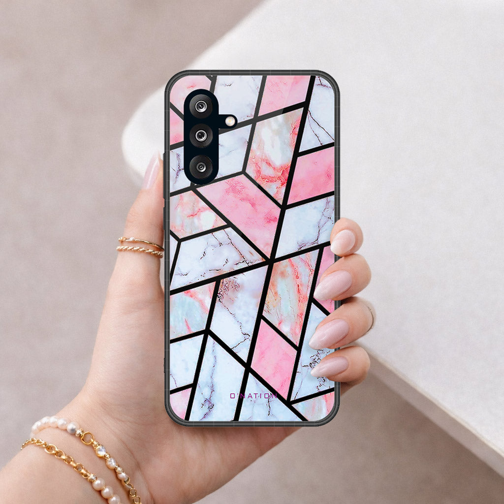 Samsung Galaxy A36 Cover - O'Nation Shades of Marble Series - HQ Ultra Shine Premium Infinity Glass Soft Silicon Borders Case (Fast Delievery)