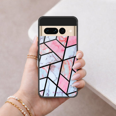 Google Pixel 7 Pro Cover - O'Nation Shades of Marble Series - HQ Ultra Shine Premium Infinity Glass Soft Silicon Borders Case