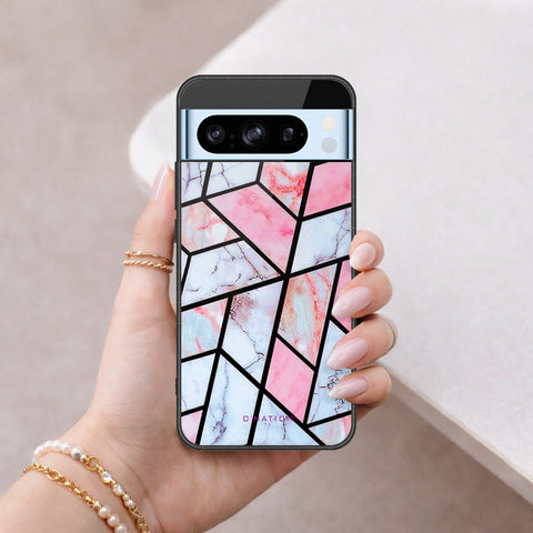 Google Pixel 8 Pro Cover - O'Nation Shades of Marble Series - HQ Ultra Shine Premium Infinity Glass Soft Silicon Borders Case