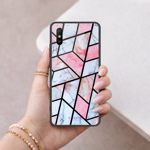Xiaomi Redmi 9i Cover - O'Nation Shades of Marble Series - HQ Ultra Shine Premium Infinity Glass Soft Silicon Borders Case