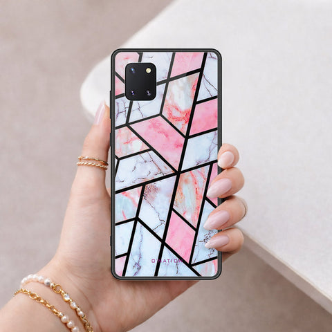 Samsung Galaxy Note 10 Lite Cover - O'Nation Shades of Marble Series - HQ Ultra Shine Premium Infinity Glass Soft Silicon Borders Case