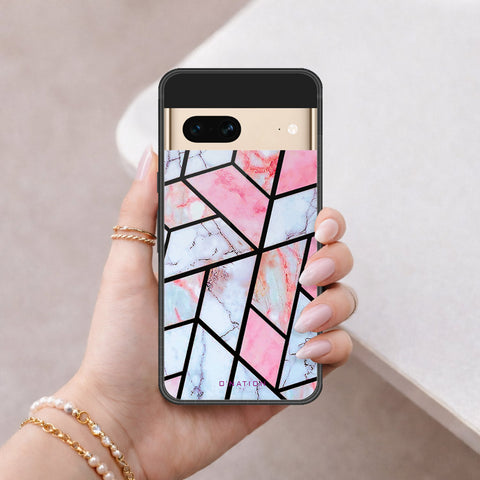 Google Pixel 7 Cover - O'Nation Shades of Marble Series - HQ Ultra Shine Premium Infinity Glass Soft Silicon Borders Case