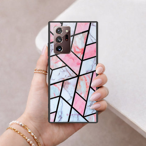 Samsung Galaxy Note 20 Ultra Cover - O'Nation Shades of Marble Series - HQ Ultra Shine Premium Infinity Glass Soft Silicon Borders Case