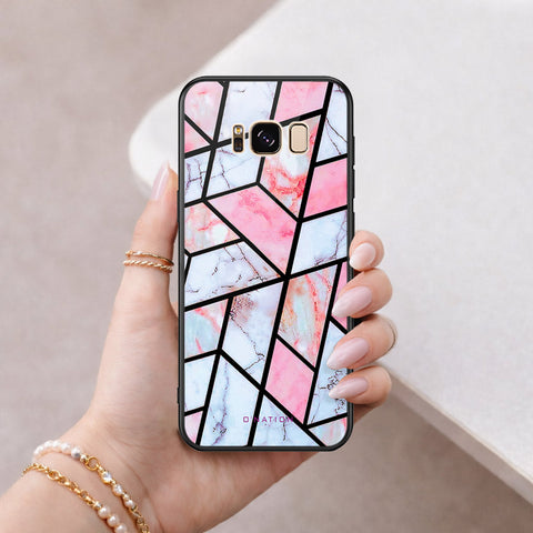 Samsung Galaxy S8 Cover - O'Nation Shades of Marble Series - HQ Ultra Shine Premium Infinity Glass Soft Silicon Borders Case