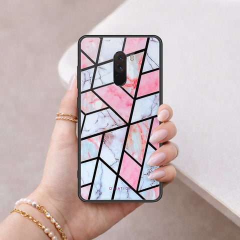 Xiaomi Pocophone F1 Cover - O'Nation Shades of Marble Series - HQ Ultra Shine Premium Infinity Glass Soft Silicon Borders Case