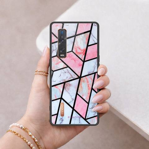 Oppo Find X2 Pro Cover - O'Nation Shades of Marble Series - HQ Ultra Shine Premium Infinity Glass Soft Silicon Borders Case