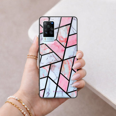 Vivo X60 Pro Cover - O'Nation Shades of Marble Series - HQ Ultra Shine Premium Infinity Glass Soft Silicon Borders Case