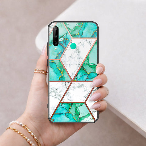 Huawei Y7P Cover - O'Nation Shades of Marble Series - HQ Ultra Shine Premium Infinity Glass Soft Silicon Borders Case