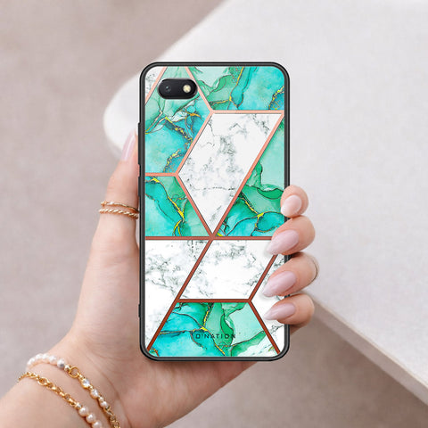 Huawei Y5 Prime 2018 Cover - O'Nation Shades of Marble Series - HQ Ultra Shine Premium Infinity Glass Soft Silicon Borders Case