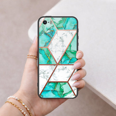 iPhone 5 Cover - O'Nation Shades of Marble Series - HQ Ultra Shine Premium Infinity Glass Soft Silicon Borders Case