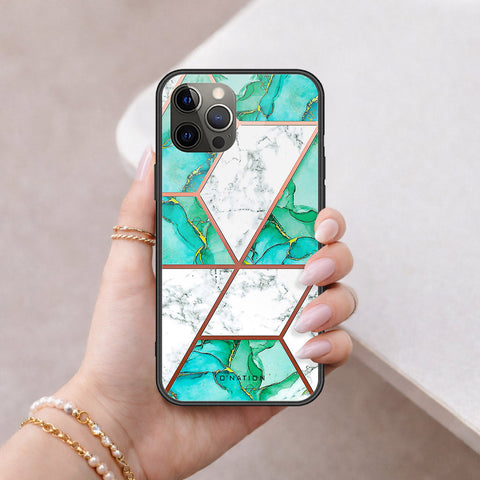 iPhone 12 Pro - O'Nation Shades of Marble Series - HQ Ultra Shine Premium Infinity Glass Soft Silicon Borders Case