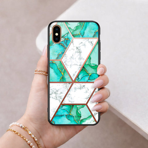 iPhone XS Max - O'Nation Shades of Marble Series - HQ Ultra Shine Premium Infinity Glass Soft Silicon Borders Case