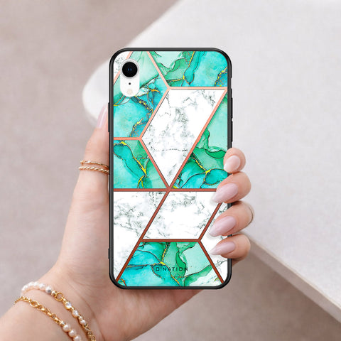 iPhone XR - O'Nation Shades of Marble Series - HQ Ultra Shine Premium Infinity Glass Soft Silicon Borders Case