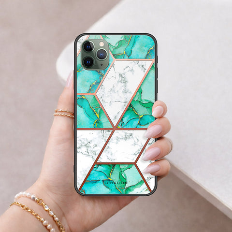 iPhone 11 Pro Max - O'Nation Shades of Marble Series - HQ Ultra Shine Premium Infinity Glass Soft Silicon Borders Case