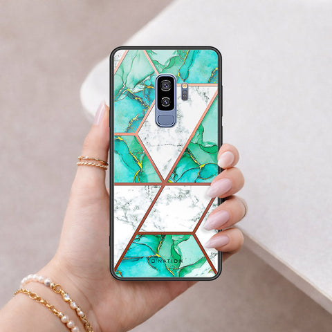 Samsung Galaxy S9 Plus Cover - O'Nation Shades of Marble Series - HQ Ultra Shine Premium Infinity Glass Soft Silicon Borders Case