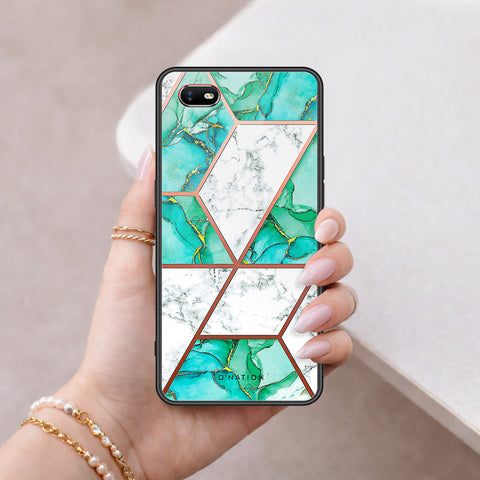 Oppo A1k Cover - O'Nation Shades of Marble Series - HQ Ultra Shine Premium Infinity Glass Soft Silicon Borders Case
