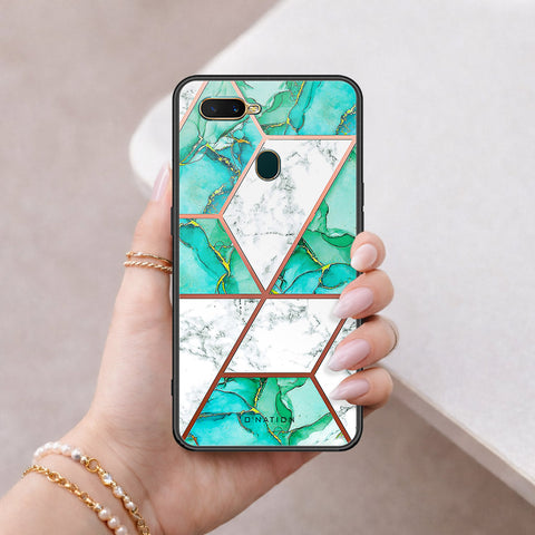 Oppo A5s Cover - O'Nation Shades of Marble Series - HQ Ultra Shine Premium Infinity Glass Soft Silicon Borders Case
