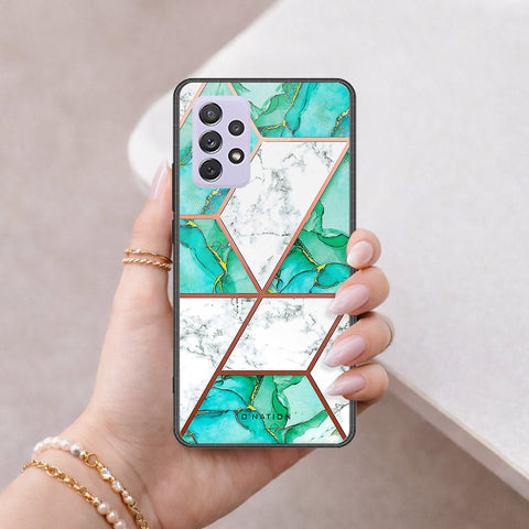 Samsung Galaxy A72 Cover - O'Nation Shades of Marble Series - HQ Ultra Shine Premium Infinity Glass Soft Silicon Borders Case