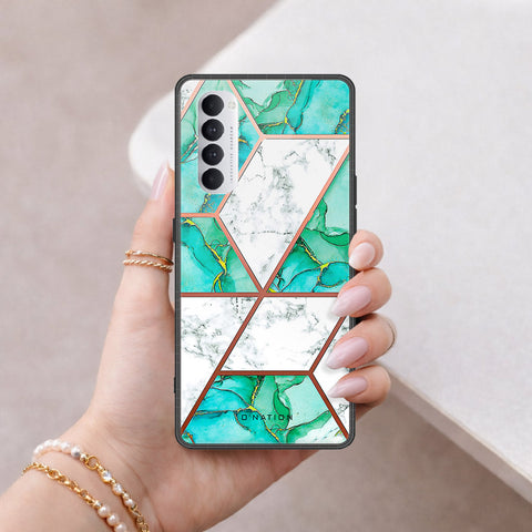 Oppo Reno 4 Pro Cover - O'Nation Shades of Marble Series - HQ Ultra Shine Premium Infinity Glass Soft Silicon Borders Case