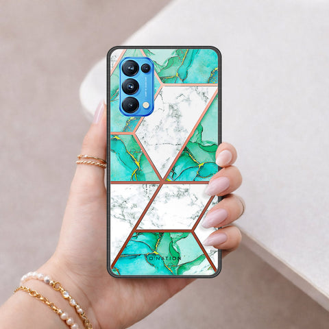 Oppo Reno 5 Pro 5G Cover - O'Nation Shades of Marble Series - HQ Ultra Shine Premium Infinity Glass Soft Silicon Borders Case