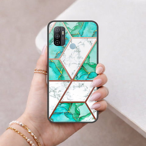 Oppo A53s Cover - O'Nation Shades of Marble Series - HQ Ultra Shine Premium Infinity Glass Soft Silicon Borders Case