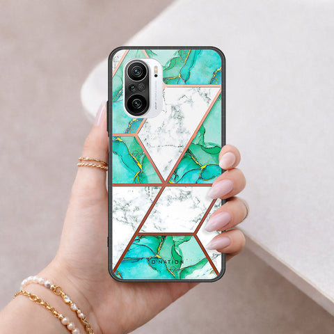 Xiaomi Redmi K40 Cover - O'Nation Shades of Marble Series - HQ Ultra Shine Premium Infinity Glass Soft Silicon Borders Case
