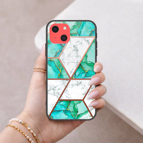 iPhone 13 Mini Cover - O'Nation Shades of Marble Series - HQ Ultra Shine Premium Infinity Glass Soft Silicon Borders Case