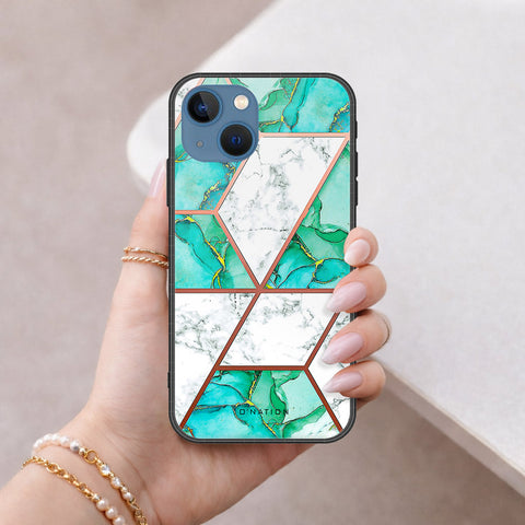 iPhone 13 Cover - O'Nation Shades of Marble Series - HQ Ultra Shine Premium Infinity Glass Soft Silicon Borders Case