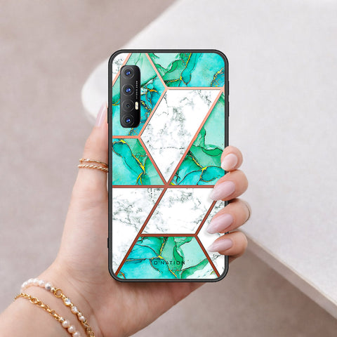 Oppo Reno 3 Pro Cover - O'Nation Shades of Marble Series - HQ Ultra Shine Premium Infinity Glass Soft Silicon Borders Case