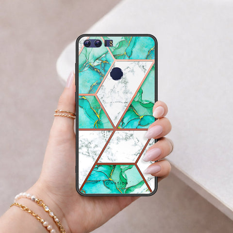 Huawei Honor 8 Cover - O'Nation Shades of Marble Series - HQ Ultra Shine Premium Infinity Glass Soft Silicon Borders Case