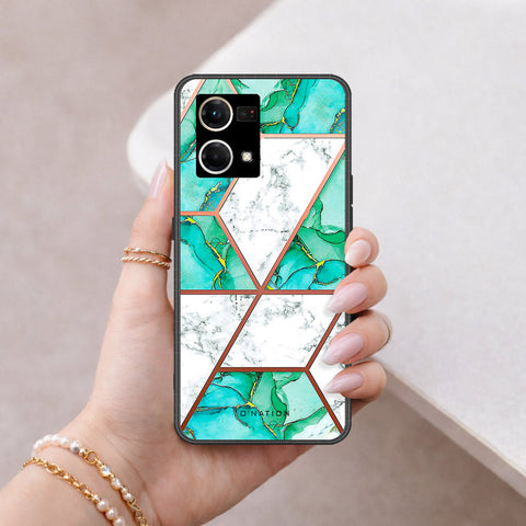 Oppo F21 Pro 4G Cover - O'Nation Shades of Marble Series - HQ Ultra Shine Premium Infinity Glass Soft Silicon Borders Case