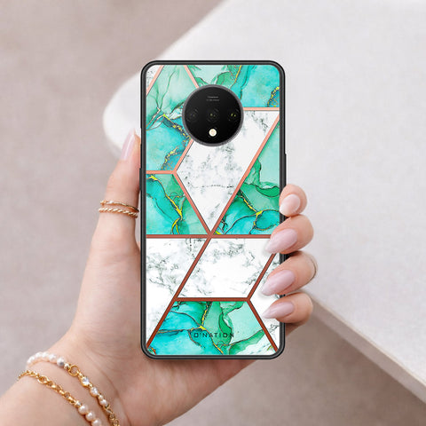 OnePlus 7T Cover - O'Nation Shades of Marble Series - HQ Ultra Shine Premium Infinity Glass Soft Silicon Borders Case