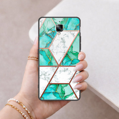 OnePlus 3 Cover - O'Nation Shades of Marble Series - HQ Ultra Shine Premium Infinity Glass Soft Silicon Borders Case