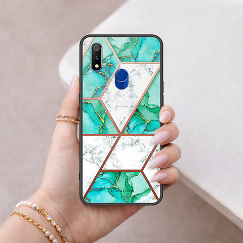Realme 3 Pro Cover - O'Nation Shades of Marble Series - HQ Ultra Shine Premium Infinity Glass Soft Silicon Borders Case