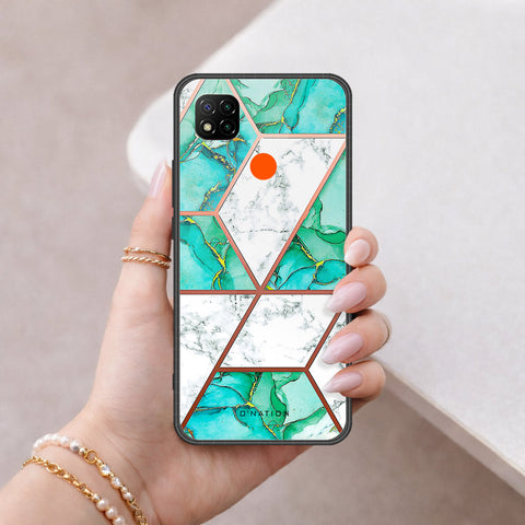 Xiaomi Redmi 9C Cover - O'Nation Shades of Marble Series - HQ Ultra Shine Premium Infinity Glass Soft Silicon Borders Case