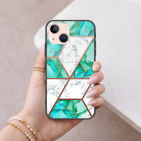 iPhone 14 - O'Nation Shades of Marble Series - HQ Ultra Shine Premium Infinity Glass Soft Silicon Borders Case