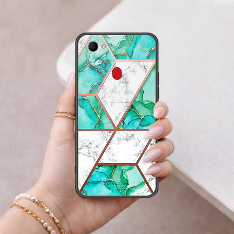 Oppo F7 Cover - O'Nation Shades of Marble Series - HQ Ultra Shine Premium Infinity Glass Soft Silicon Borders Case