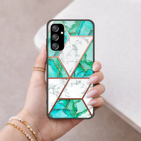 Samsung Galaxy A14 Cover - O'Nation Shades of Marble Series - HQ Ultra Shine Premium Infinity Glass Soft Silicon Borders Case