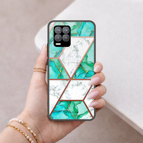 Realme 8 Cover - O'Nation Shades of Marble Series - HQ Ultra Shine Premium Infinity Glass Soft Silicon Borders Case