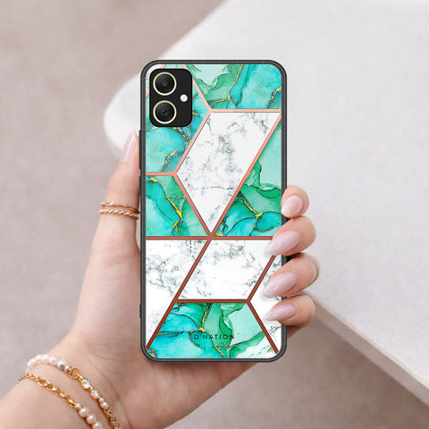 Samsung Galaxy F05 Cover - O'Nation Shades of Marble Series - HQ Ultra Shine Premium Infinity Glass Soft Silicon Borders Case