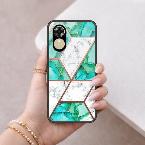 Oppo A17k Cover - O'Nation Shades of Marble Series - HQ Ultra Shine Premium Infinity Glass Soft Silicon Borders Case