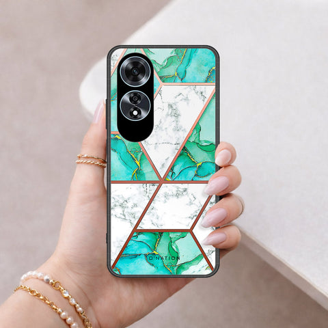 Oppo A60 Cover - O'Nation Shades of Marble Series - HQ Ultra Shine Premium Infinity Glass Soft Silicon Borders Case
