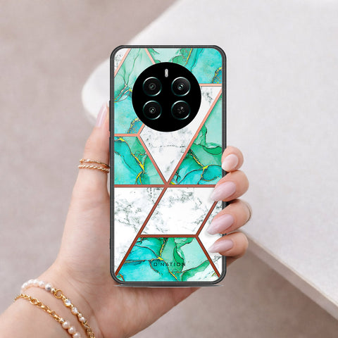 Realme 12 Plus Cover - O'Nation Shades of Marble Series - HQ Ultra Shine Premium Infinity Glass Soft Silicon Borders Case