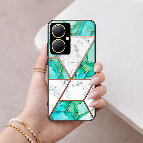Vivo Y35m Plus Cover - O'Nation Shades of Marble Series - HQ Ultra Shine Premium Infinity Glass Soft Silicon Borders Case