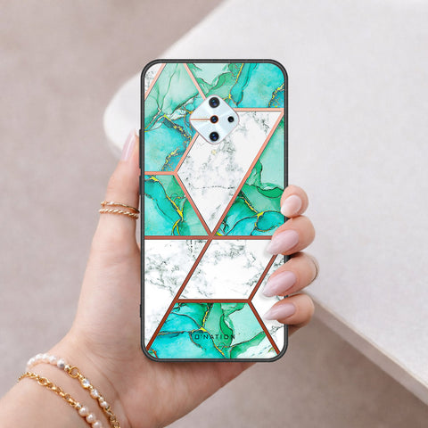Vivo Y9s Cover - O'Nation Shades of Marble Series - HQ Ultra Shine Premium Infinity Glass Soft Silicon Borders Case