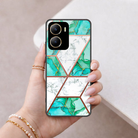 Vivo Y16 Cover - O'Nation Shades of Marble Series - HQ Ultra Shine Premium Infinity Glass Soft Silicon Borders Case