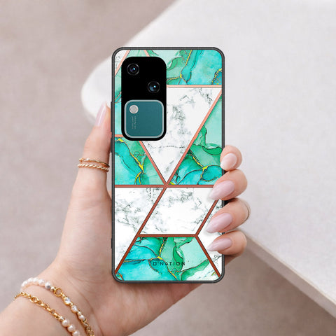 Vivo S18 Cover - O'Nation Shades of Marble Series - HQ Ultra Shine Premium Infinity Glass Soft Silicon Borders Case