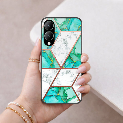 Vivo Y17s Cover - O'Nation Shades of Marble Series - HQ Ultra Shine Premium Infinity Glass Soft Silicon Borders Case